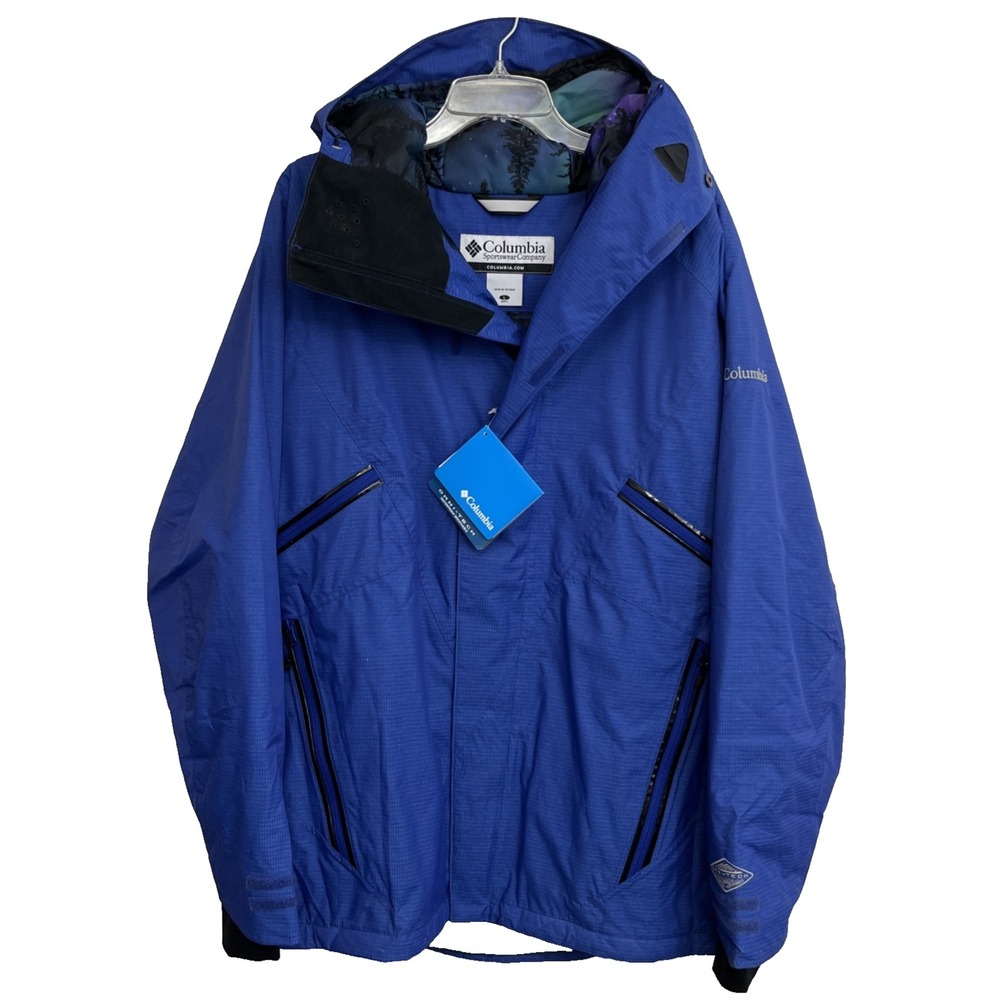 COLUMBIA Men's Trick Eagle Ski Snowboard Jacket Size L NWT MSRP $230 Hood Blue